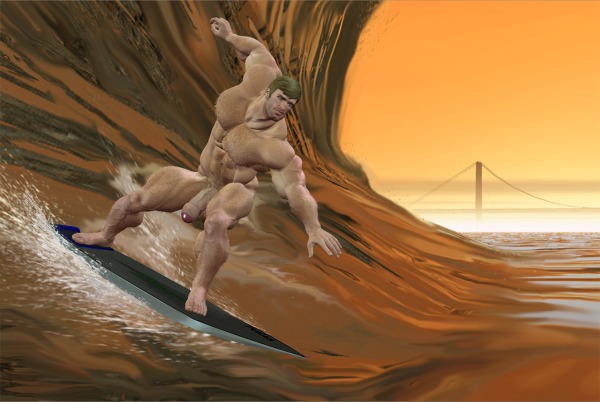 Hot Blond Surfer (Nude)